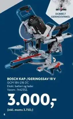 Davidsen BOSCH KAP-/GERINGSSAV 18 V tilbud