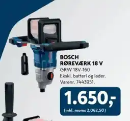 Davidsen BOSCH RØREVÆRK 18 V tilbud