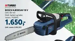 Davidsen BITURBO BOSCH KÆDESAV 18 V GKE 18V-40 tilbud