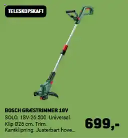 XL-BYG BOSCH GRÆSTRIMMER 18V tilbud