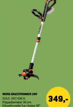 XL-BYG WORX GRÆSTRIMMER 20V SOLO. WG163E.9. tilbud