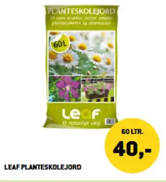 XL-BYG LEAF PLANTESKOLEJORD tilbud