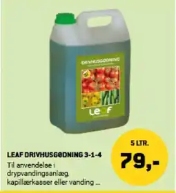 XL-BYG LEAF DRIVHUSGØDNING 3-1-4 Til anvendelse i tilbud