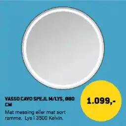 XL-BYG VASSO CAVO SPEJL M/LYS, 080 CM tilbud