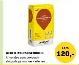 XL-BYG WEBER TYNDPUDSEMØRTEL tilbud