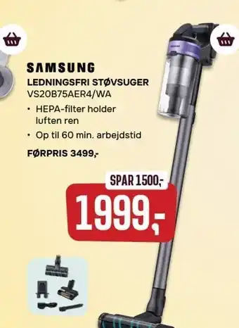 Skousen SAMSUNG LEDNINGSFRI STØVSUGER tilbud