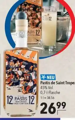 Citti NEU Pastis de Saint Tropez 45% Vol. tilbud