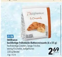 Citti Délifrance 6 Croissants backfertige Frühstücks-Buttercroissants tilbud