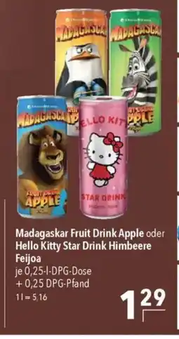 Citti Madagaskar Fruit Drink Apple oder Hello Kitty Star Drink Himbeere Feijoa tilbud