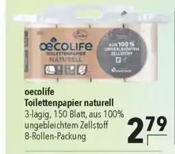 Citti Oecolife toilettenpapier naturell tilbud