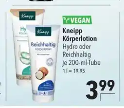 Citti YVEGAN Kneipp Körperlotion tilbud