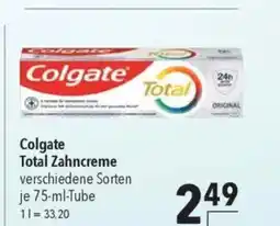 Citti Colgate Total Zahncreme verschiedene Sorten tilbud
