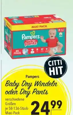 Citti Baby Dry Windeln oder Dry Pants tilbud