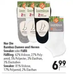 Citti Nur Die Bambus Damen und Herren Sneaker oder Füßli tilbud