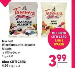 Citti Taveners Wine Gums oder Liquorice Allsorts tilbud