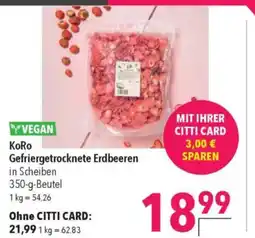 Citti YVEGAN KoRo Gefriergetrocknete Erdbeeren tilbud