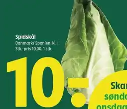Coop 365 Spidskål tilbud