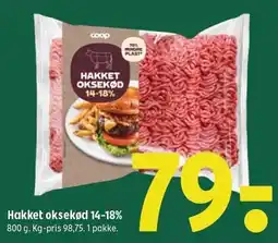 Coop 365 Hakket oksekød 14-18% tilbud