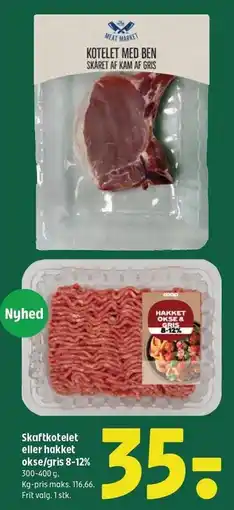 Coop 365 Skaftkotelet eller hakket okse/gris 8-12% tilbud