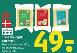 Coop 365 Thise økologisk skæreost tilbud