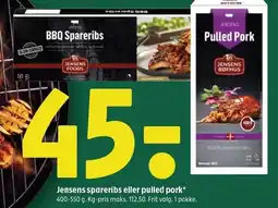 Coop 365 Jensens spareribs eller pulled pork tilbud