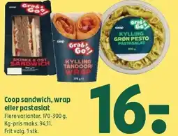 Coop 365 Coop sandwich, wrap eller pastasalat tilbud