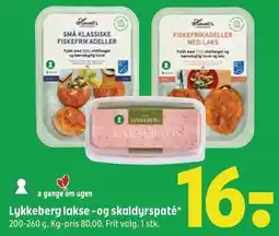 Coop 365 Lykkeberg lakse- og skaldyrspaté tilbud