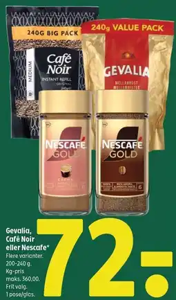 Coop 365 Gevalia, Café Noir eller Nescafé tilbud