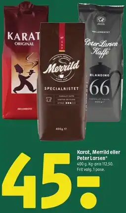 Coop 365 Karat, Merrild eller Peter Larsen tilbud