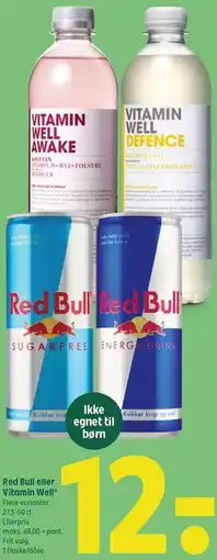 Coop 365 Red Bull eller Vitamin Well tilbud