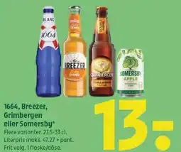 Coop 365 1664, Breezer, Grimbergen eller Somersby tilbud