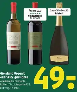 Coop 365 Giordano Organic eller Asti Spumante tilbud