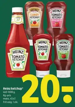 Coop 365 Heinz Ketchup tilbud