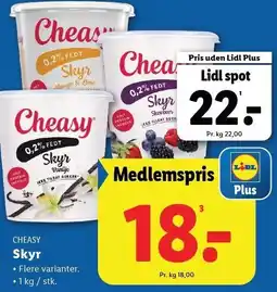 Lidl CHEASY Skyr tilbud