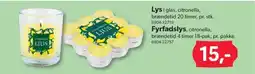 BigDollar Lys i glas, citronella, Fyrfadslys, citronella, tilbud