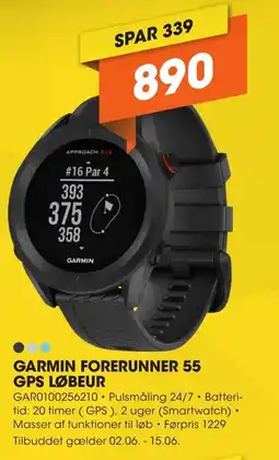 Expert GARMIN FORERUNNER 55 GPS LØBEUR tilbud
