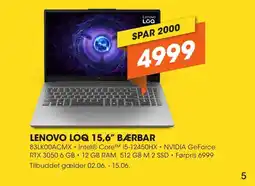 Expert LENOVO LOQ 15,6" BÆRBAR tilbud