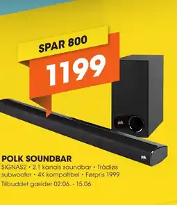 Expert POLK SOUNDBAR tilbud