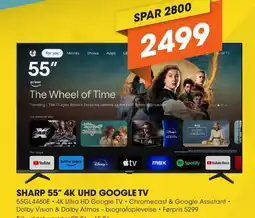 Expert SHARP 55" 4K UHD GOOGLE TV tilbud