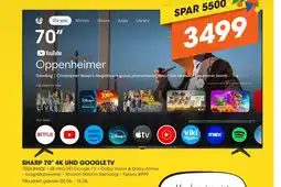 Expert SHARP 70" 4K UHD GOOGLE TV tilbud