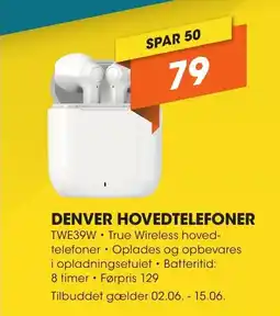 Expert DENVER HOVEDTELEFONEr tilbud