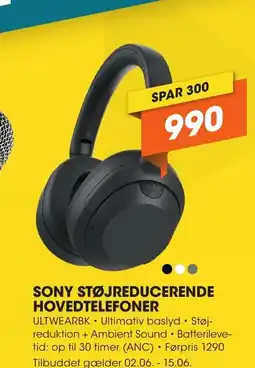 Expert SONY STØJREDUCERENDE HOVEDTELEFONER tilbud