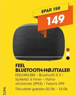 Expert FEEL BLUETOOTH-HØJTTALER tilbud