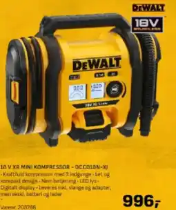 Bygma DEWALT 18 V XR MINI KOMPRESSOR - DCC018N-XJ tilbud
