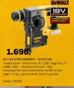 Bygma DEWALT 18 V XR BOREHAMMER-DCH273N tilbud