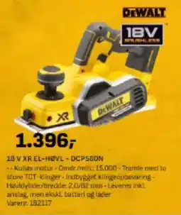 Bygma DEWALT 18 V XR EL-HØVL - DCPSBON tilbud