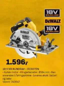 Bygma 18 V XR RUNDSAV - DCS572N tilbud