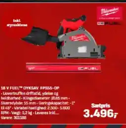 Bygma 18 V FUEL DYKSAV FPS55-OP tilbud