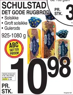 ABC Lavpris SCHULSTAD DET GODE RUGBRØD tilbud