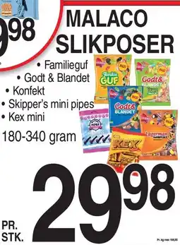 ABC Lavpris MALACO SLIKPOSER tilbud